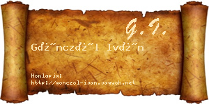 Gönczöl Iván névjegykártya